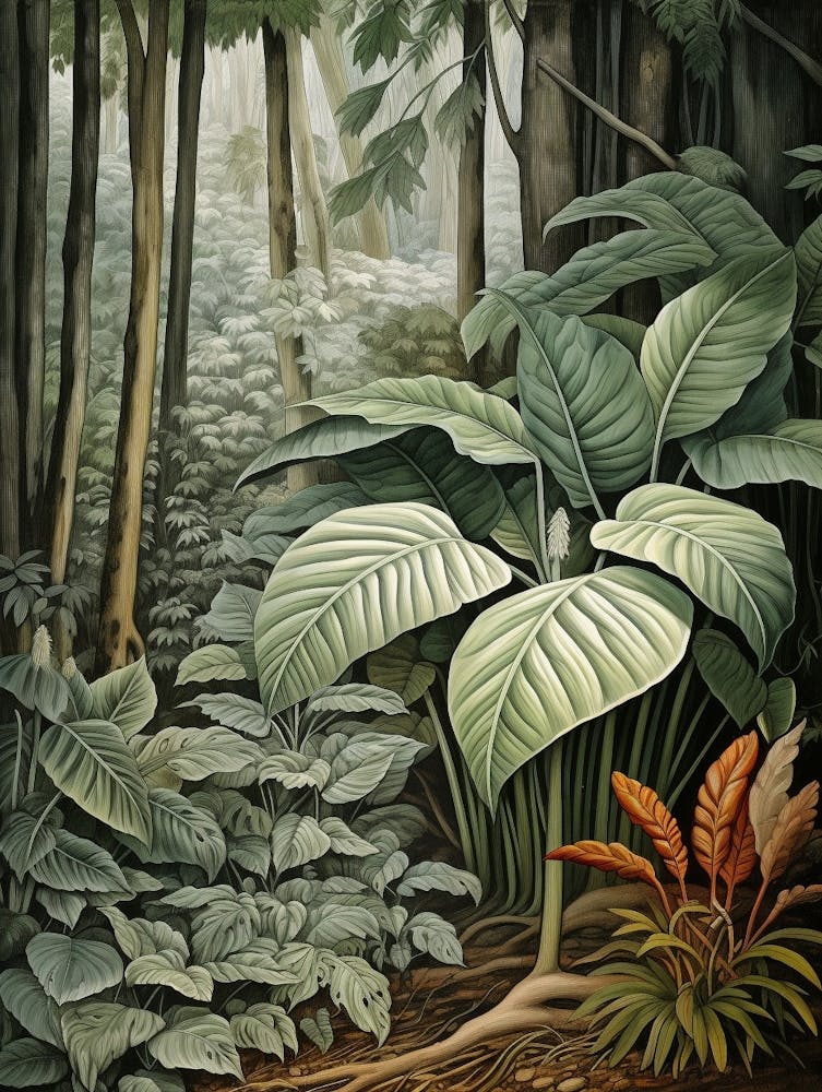 Illustration Botanique Jungle Vintage Alocasia 3