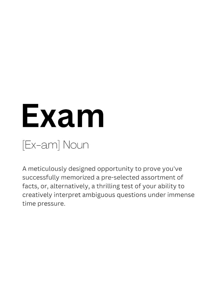 Exam Definition Meaning 1