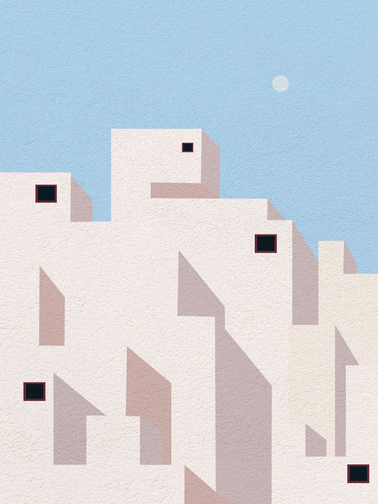 Minimal art abstract building