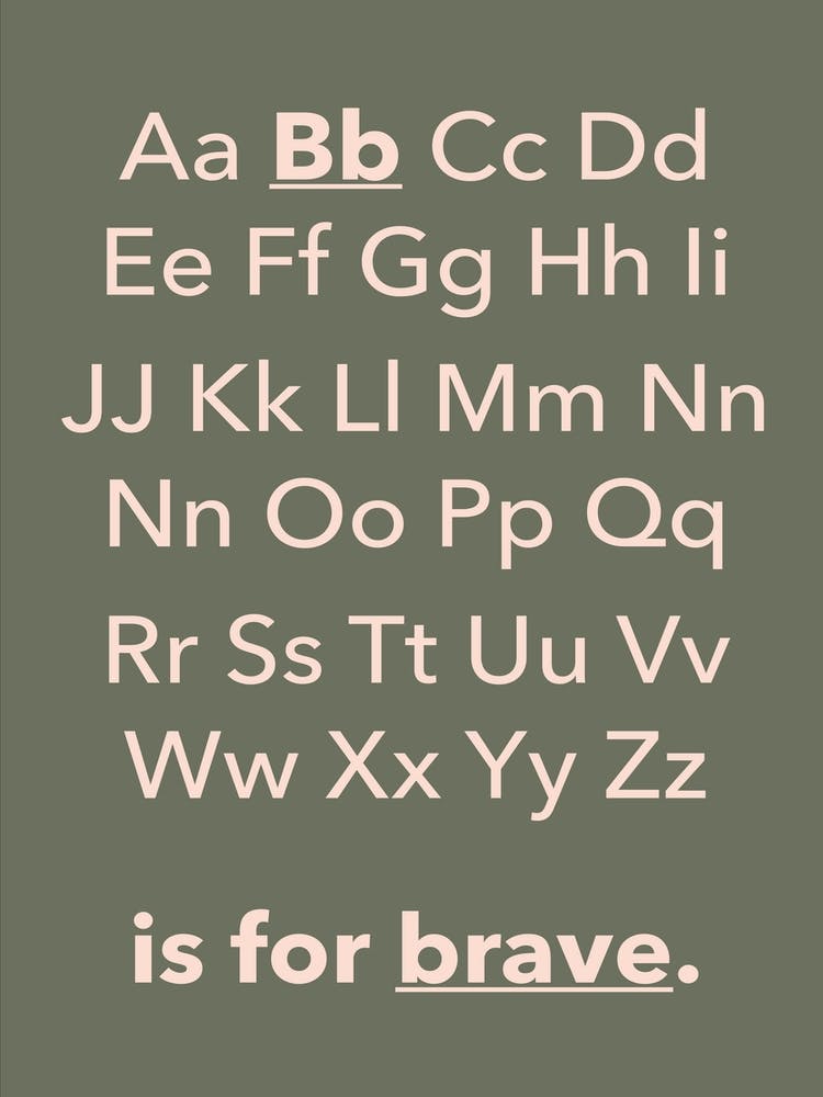 Abc Alphabet Brave Children's Sage