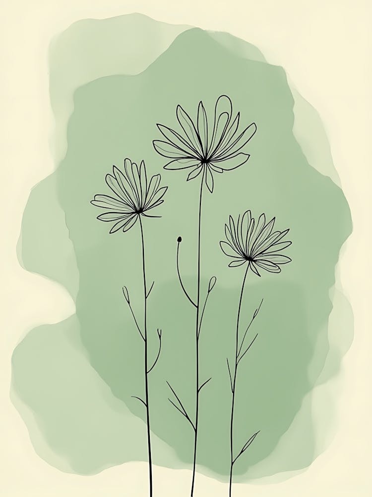 Elegant Sage Petal Design