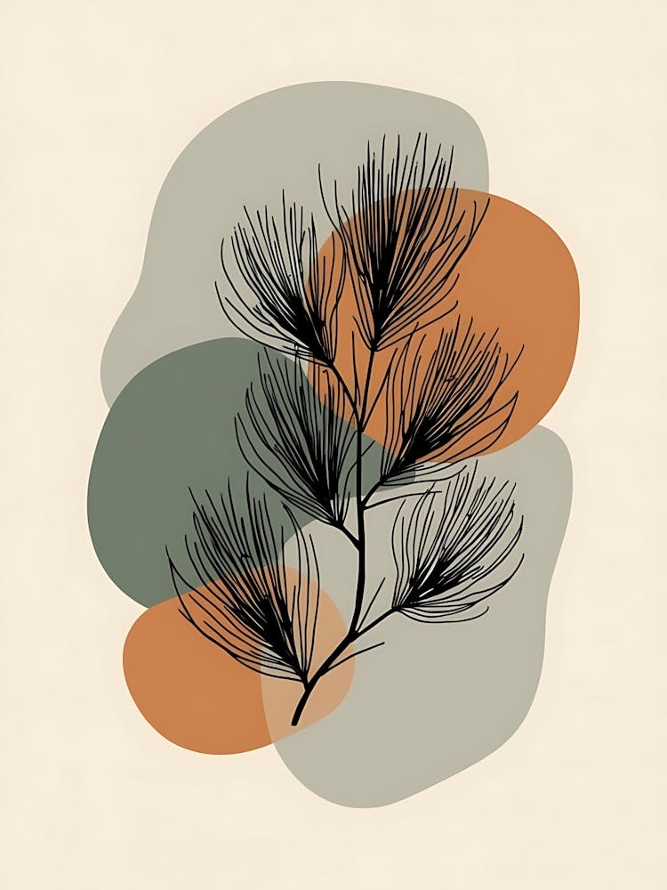 Earthy Botanical Flow with Soft Blush Details