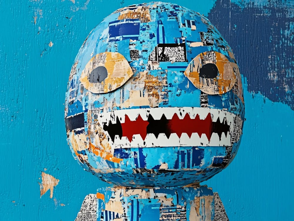 'Egg Monster' Collage