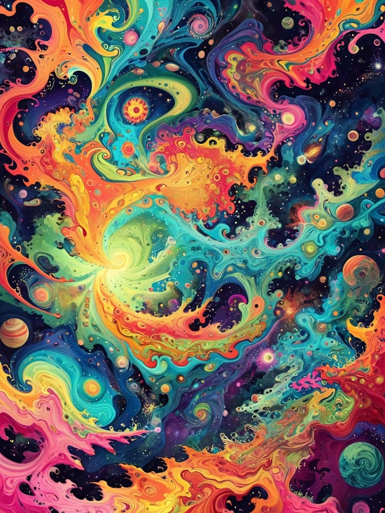 Psychedelic Galaxy Painting