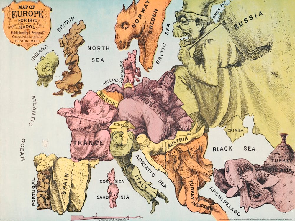 War Map Of Europe As Seen Through French Eyes