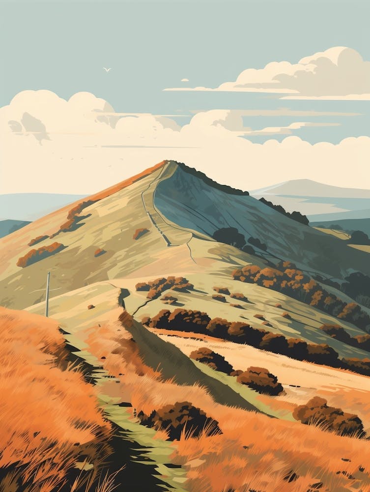The Malvern Hills England 3 Hiking Trail Landscape