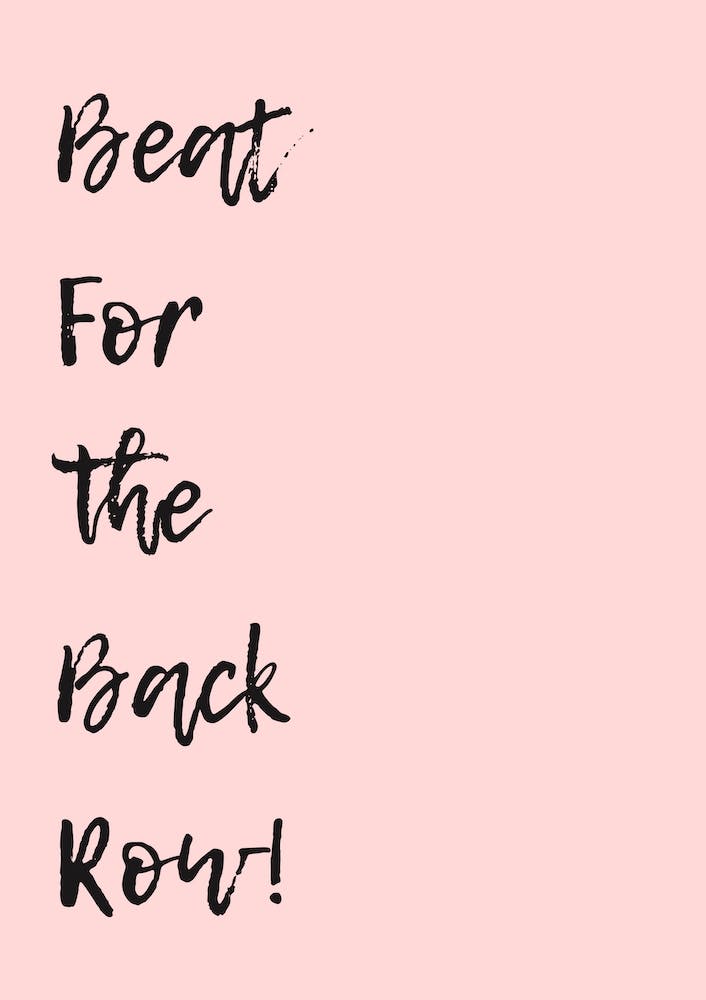 Beat For The Back Row