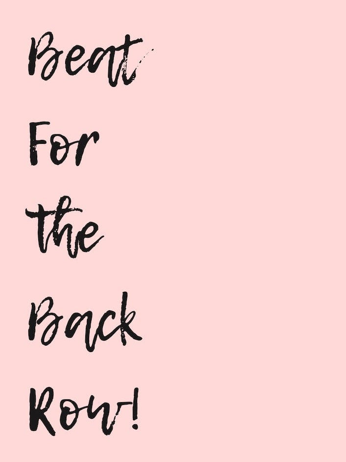 Beat For The Back Row