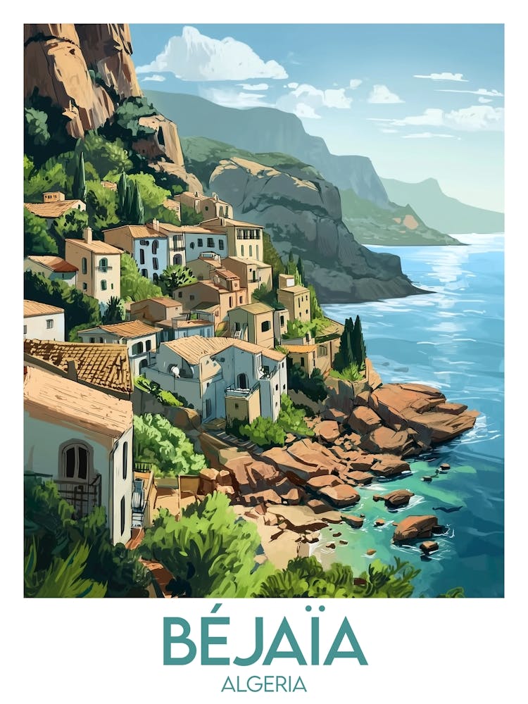 Affiche de voyage Béjaïa