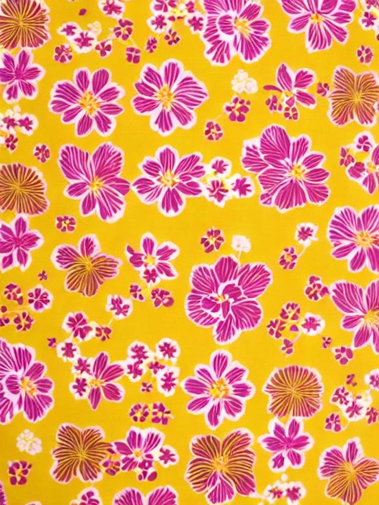 Orchid Floral Print Retro Pattern2 Flower