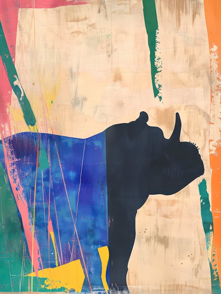 Hippopotamus 4 Cut Out Collage