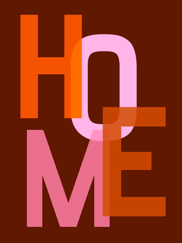 Home Typography Retro Pink Orange