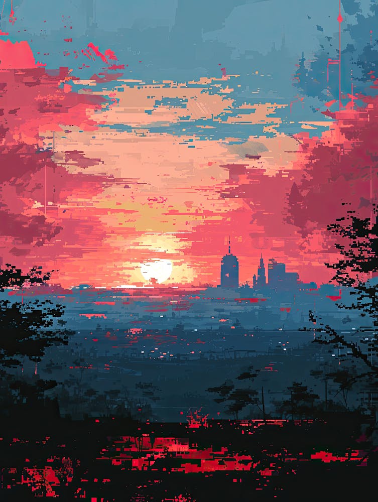 Sunset In The City | Pixel Art Series 2