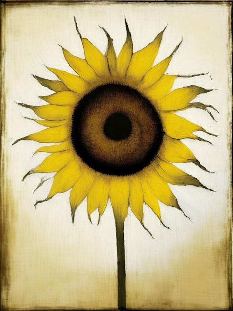 Sunflower Symbol 2, Abstract Painting