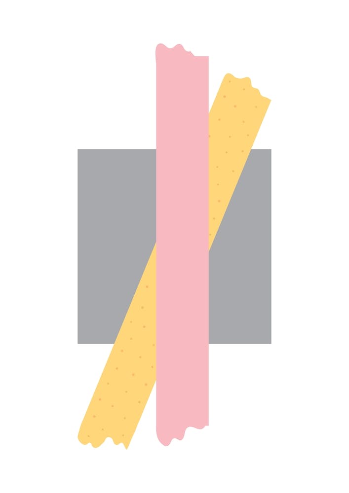 Pink and Orange Cross Over Box