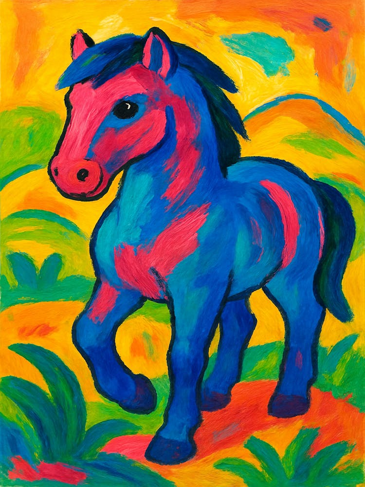 Colorful Expressionist Horse