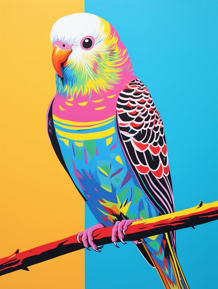 Colourful Bird Painting Budgerigar 3