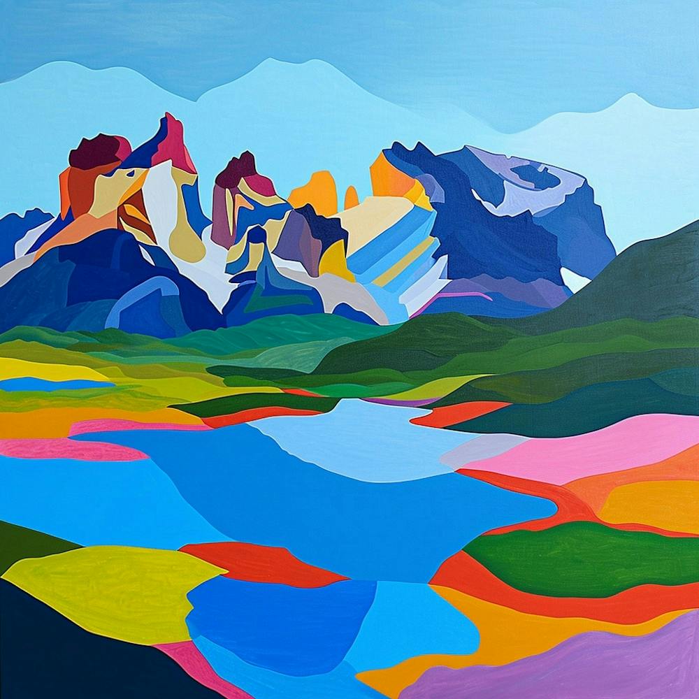 Colourful Abstract Torres Del Paine National Park Patagonia 4