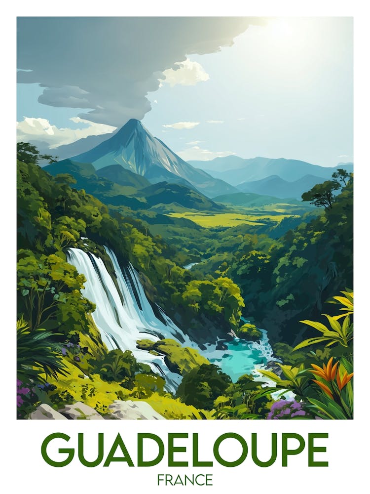 Affiche de voyage Guadeloupe