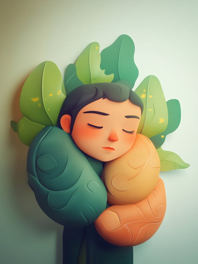 Girl With Leaves
