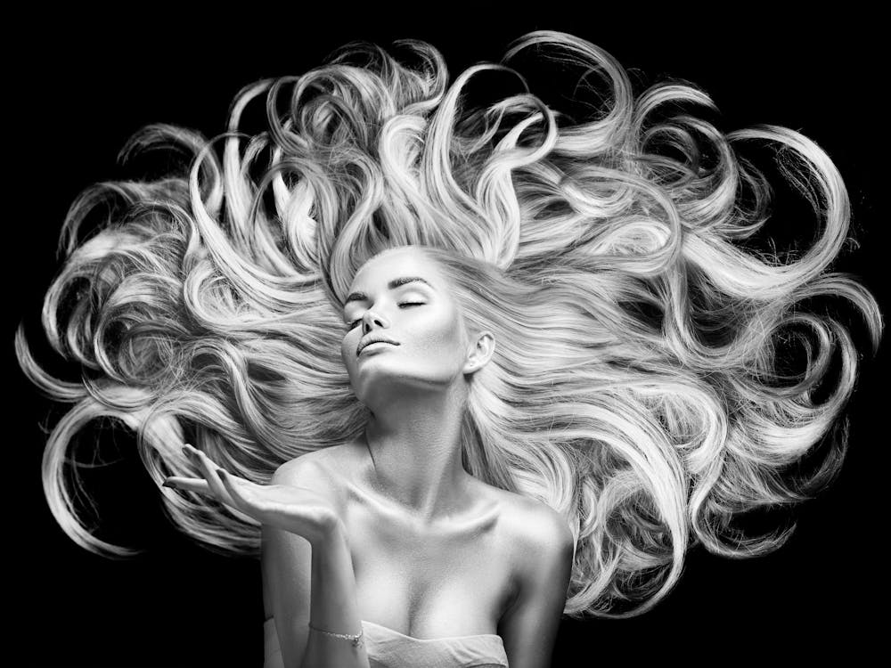 Portrait Of A Woman With Long Hair