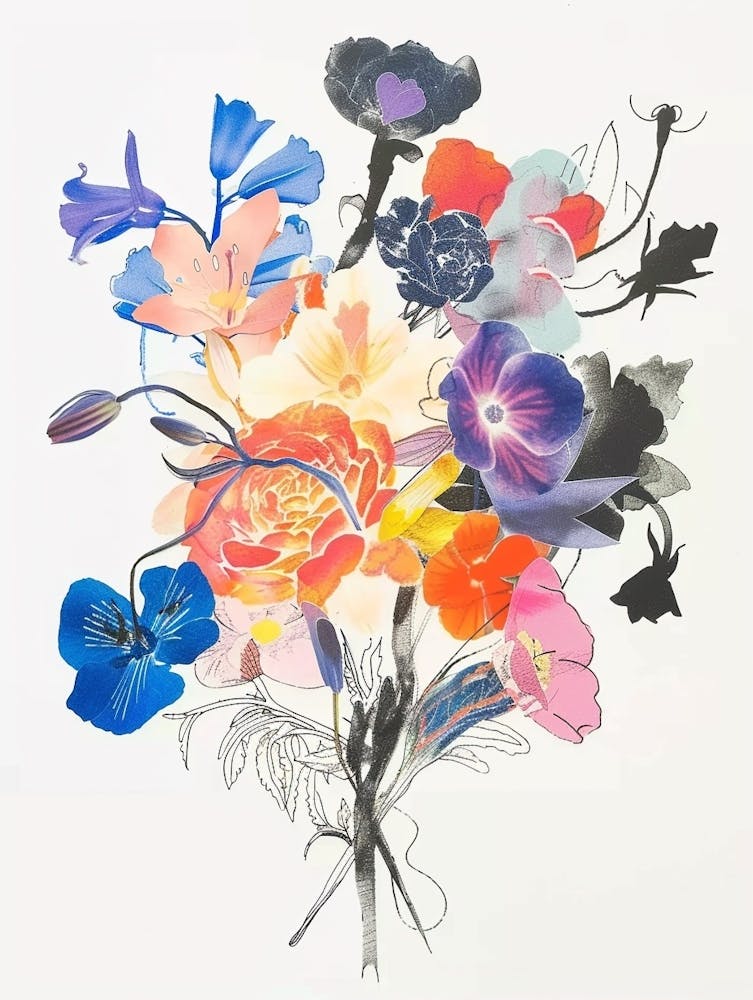 Bluebell 2 Collage Flower Bouquet