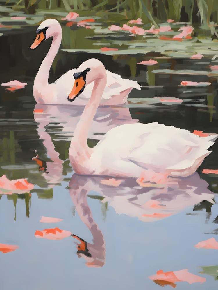 Swans In The Pond