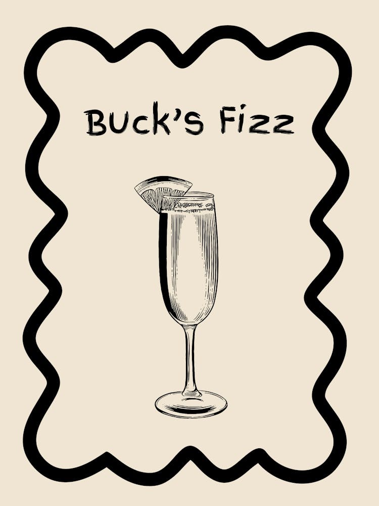 Bucks Fizz Doodle Poster B&W