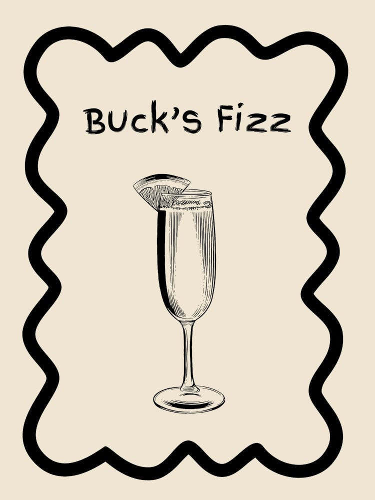 Bucks Fizz Doodle Poster B&W