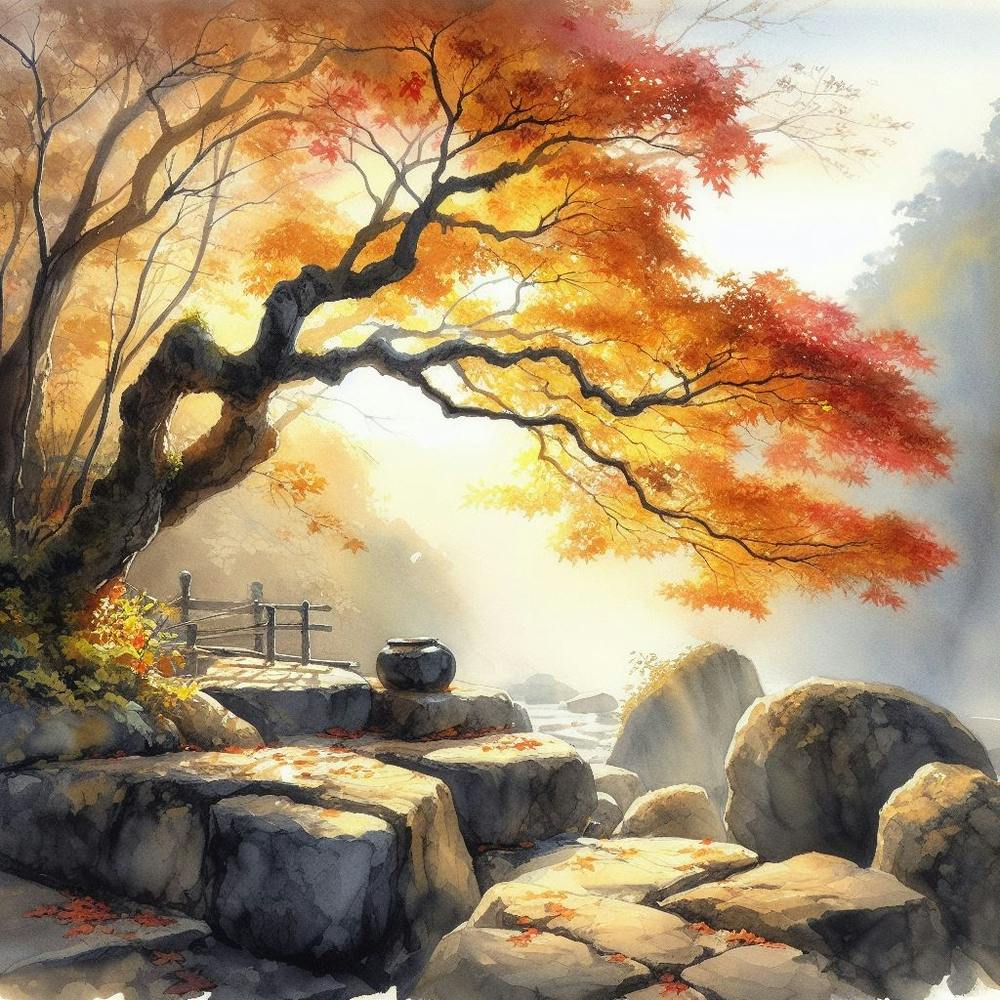 Autumn Tree In The Forest