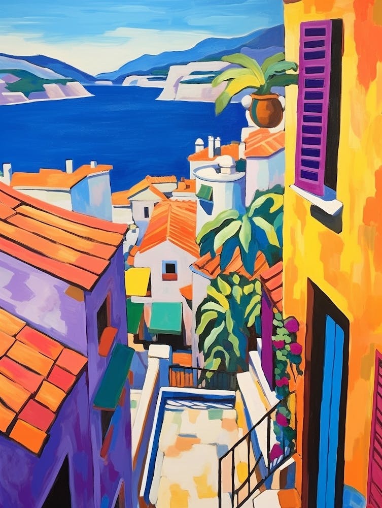Dubrovnik Croatia 3 Fauvist Painting