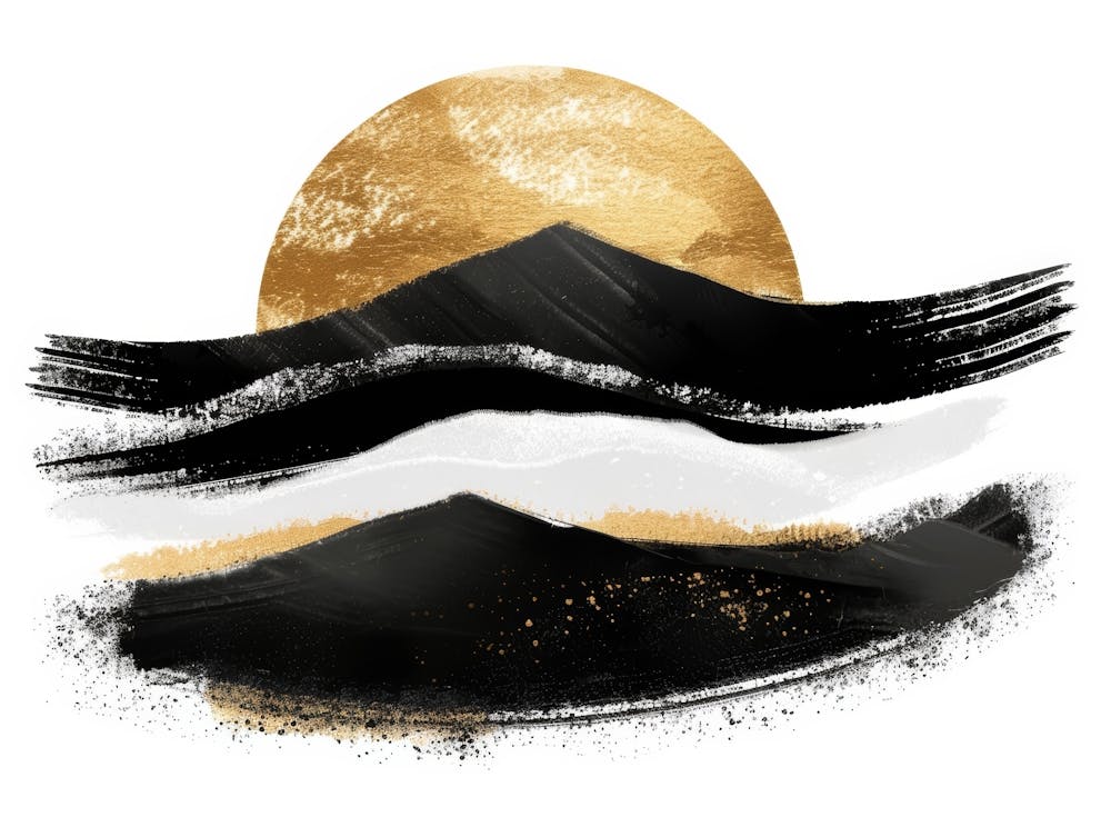 Black And Gold Mountains 5