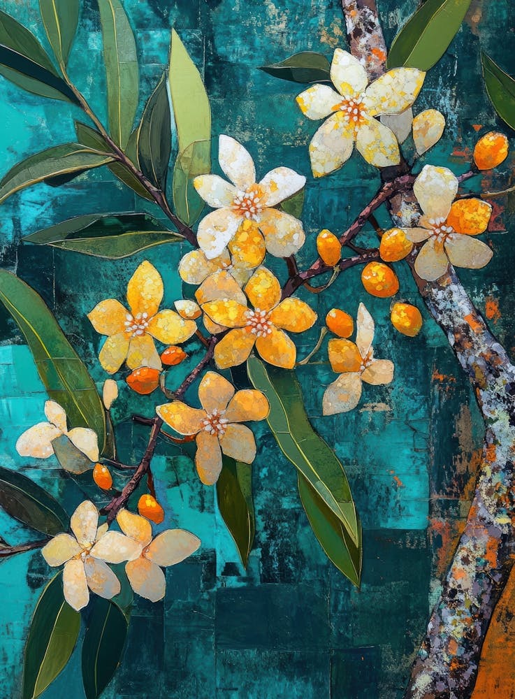 Yellow Flowers On A Tree