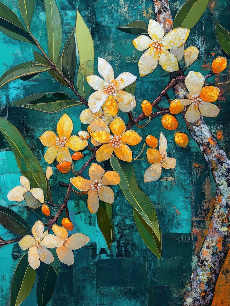 Yellow Flowers On A Tree