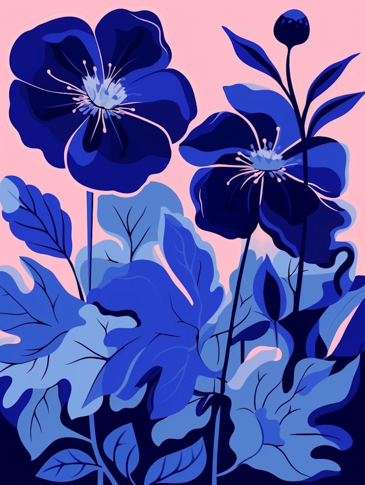 Blue Flower Illustration Petunia 4