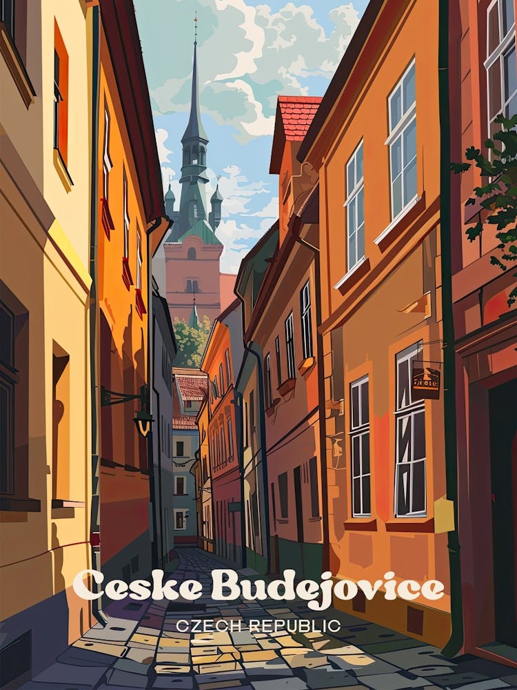 Ceske Budejovice Czech Republic Budweis Travel Art