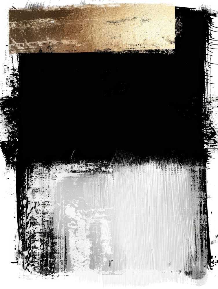 Abstract Black And Gold Painting 79