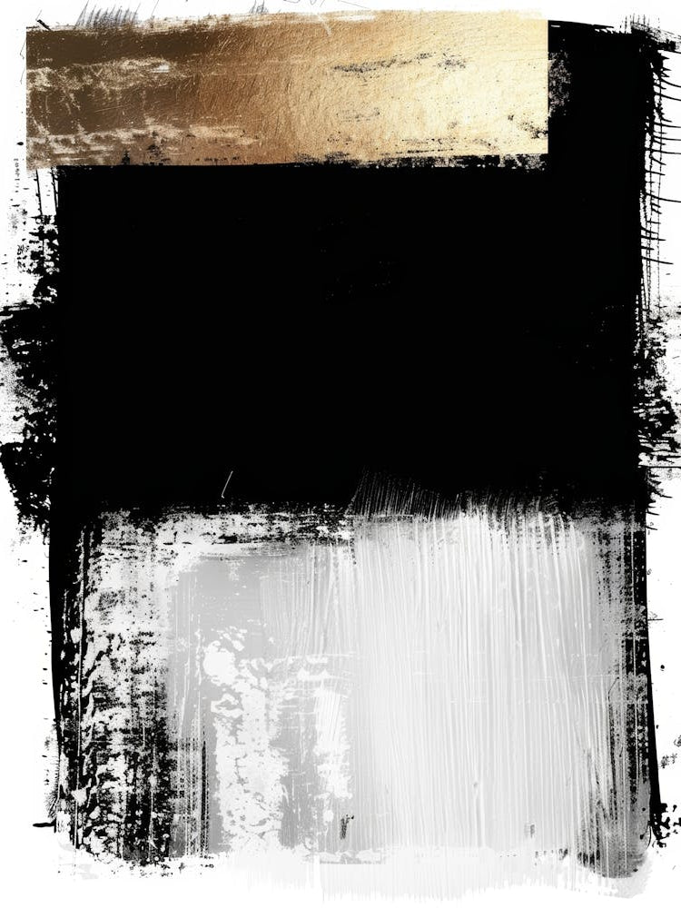 Abstract Black And Gold Painting 79