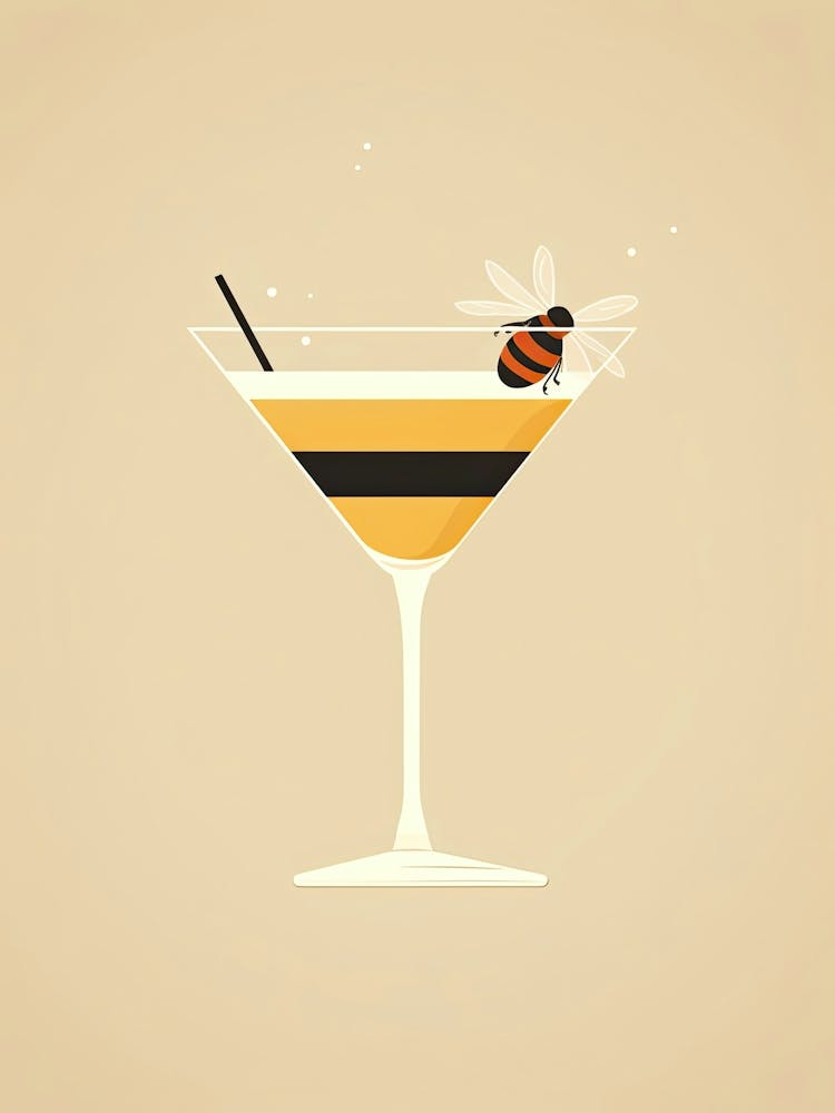 Mid Century Modern Bee S Knees Floral Infusion Cocktail 3