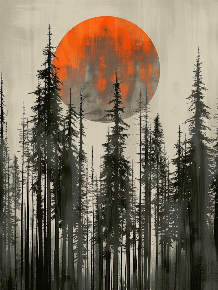 Sonnenuntergang im Wald 14