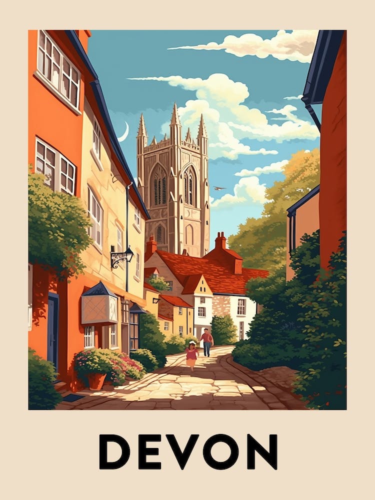 Vintage Travel Poster Devon 9