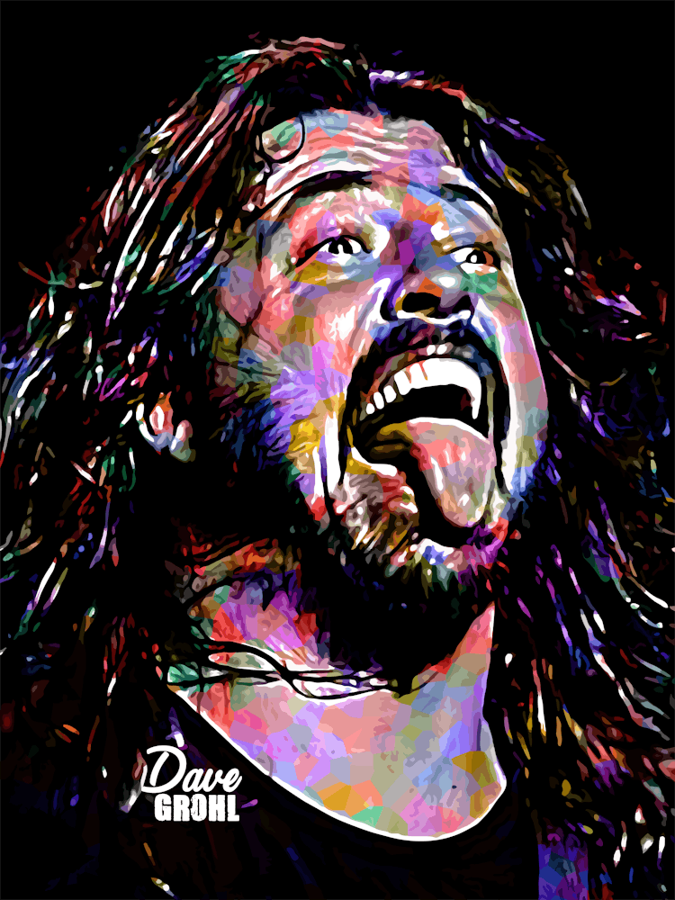 Dave Grohl Rockmusik-Legende in Farbenfroh 4