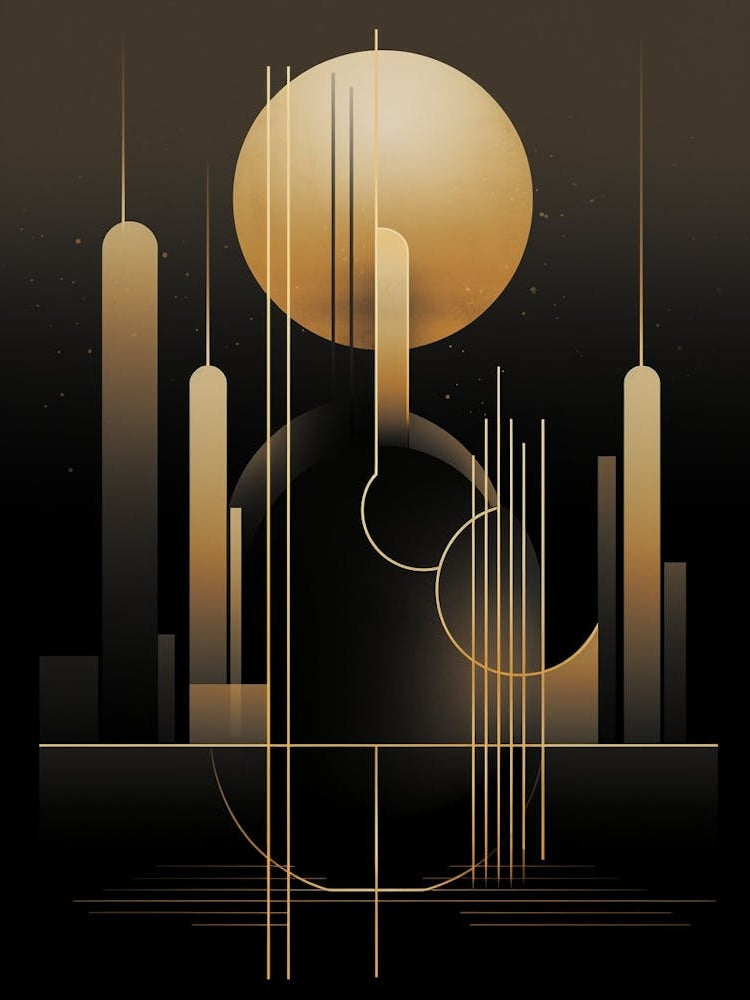 Minimalist Geometry Abstract Illustration 19