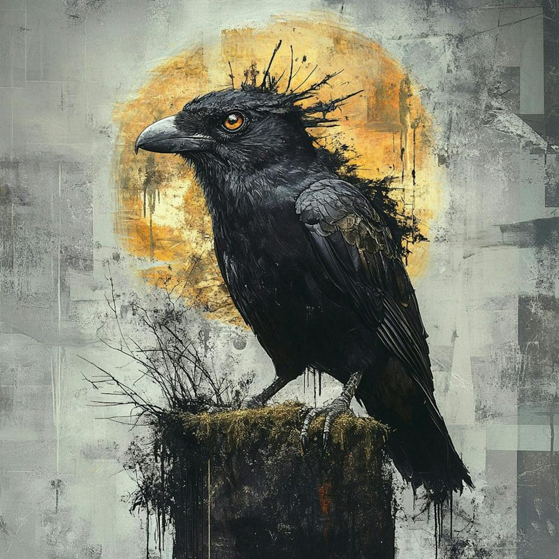 Crow and Moon