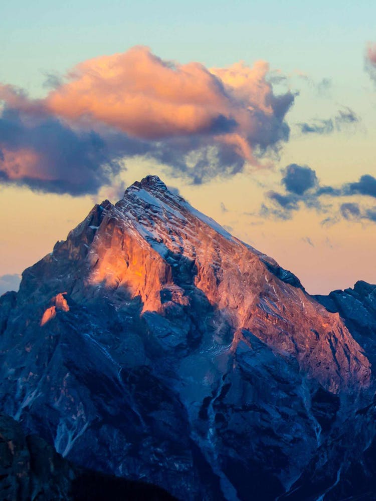 Sunset Over The Alps