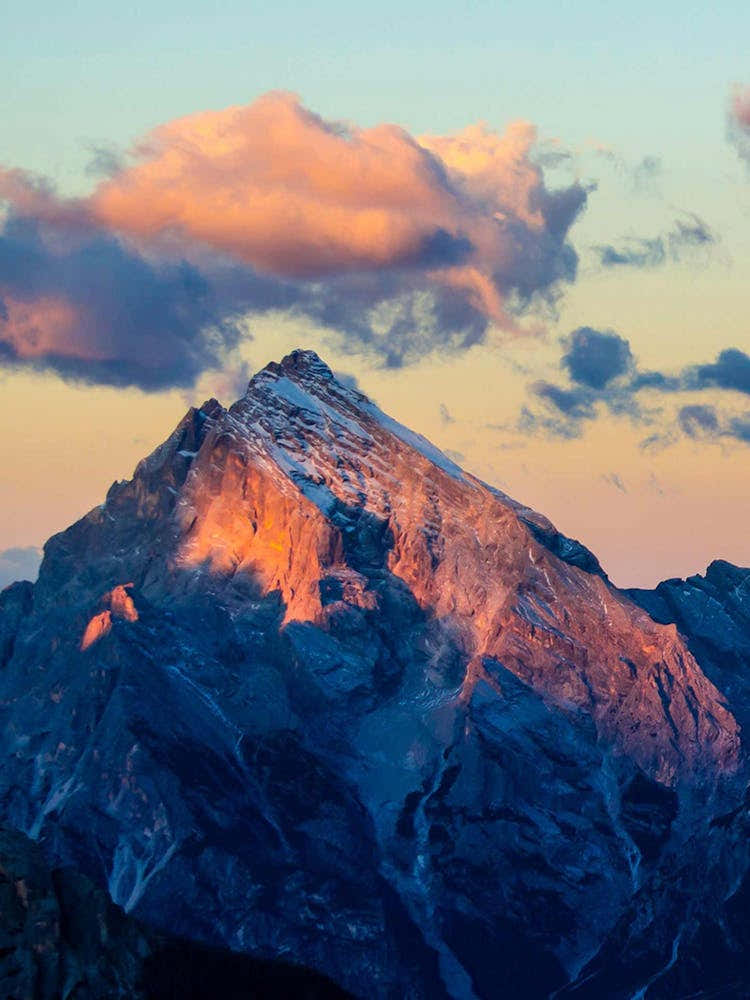 Sunset Over The Alps