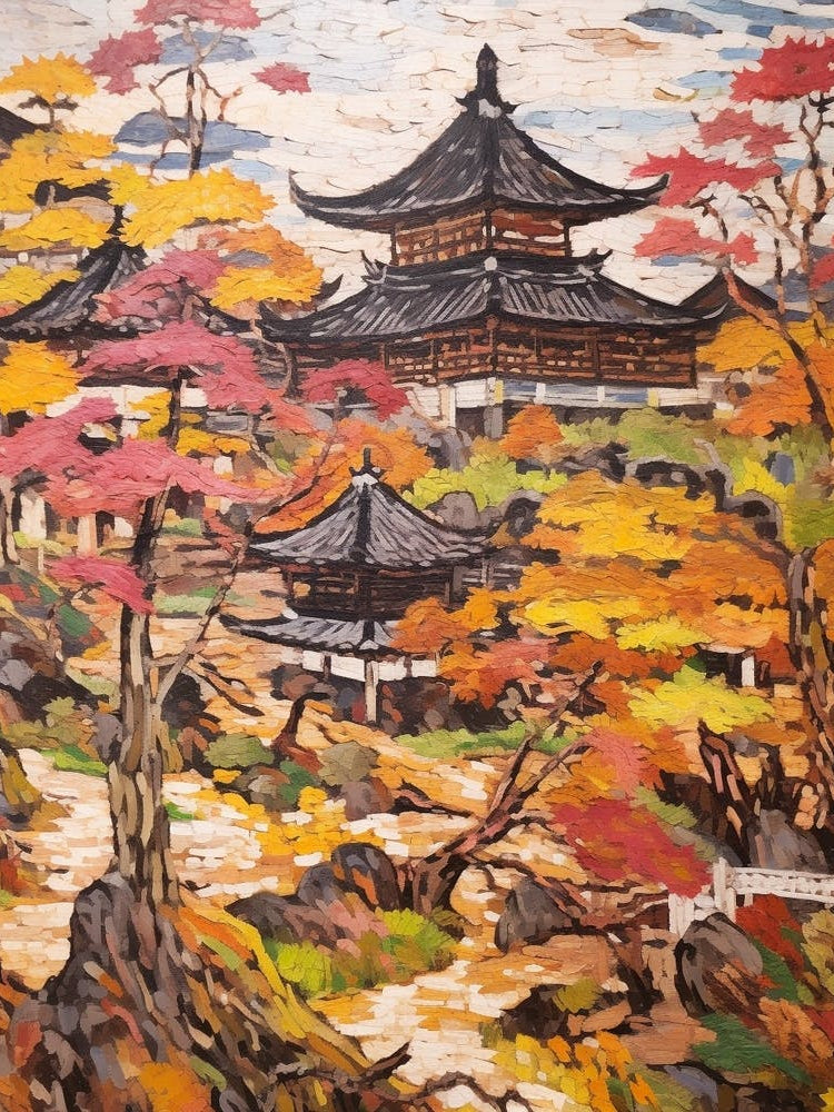 Autumn Gardens Painting Tofuku Ji Japan 2