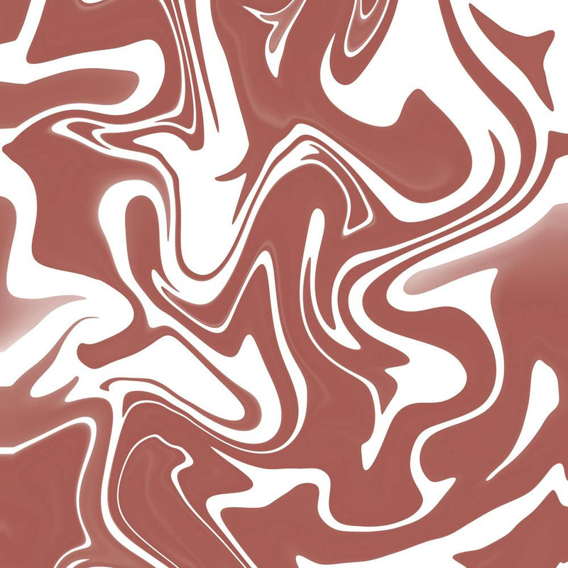 Liquid Abstract Brown and White Swirls - Retro Marble Swirl Lava Lamp