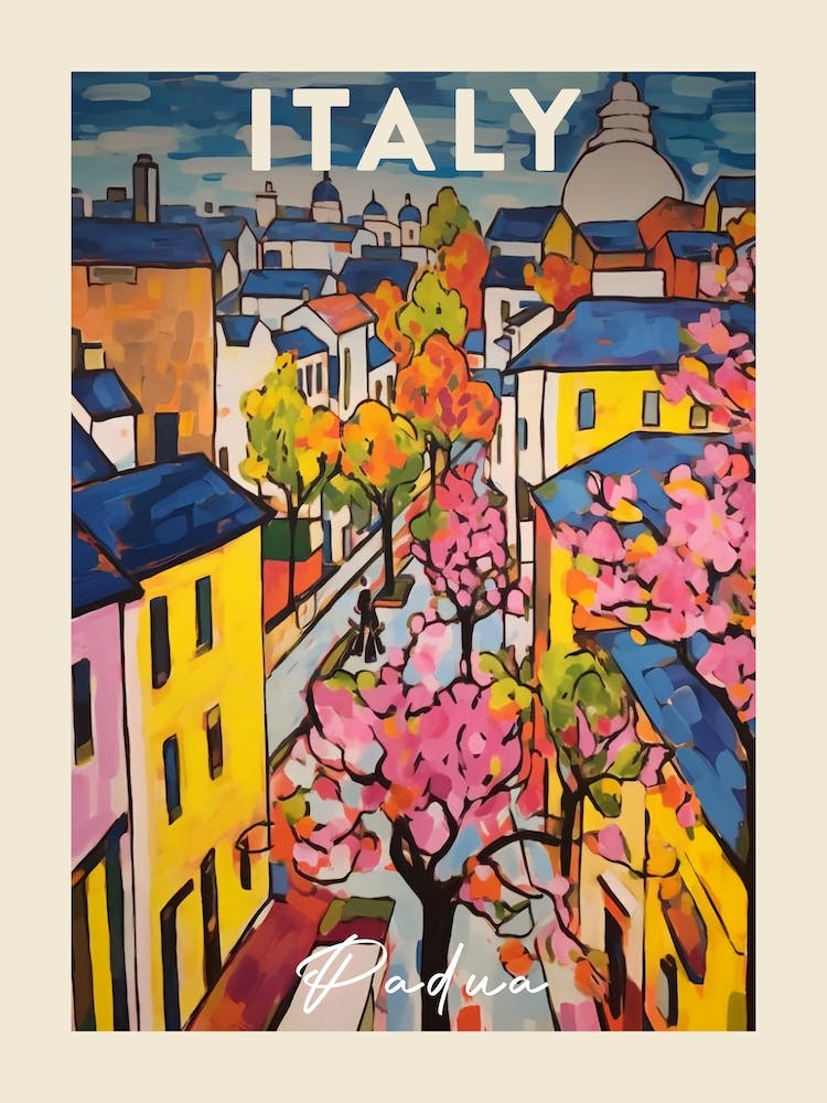 Padua Italy 2 Fauvist Painting Travel Poster