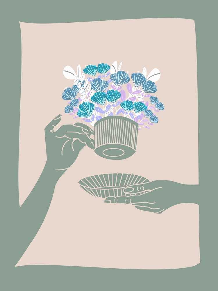 Floral Cup Of Tea